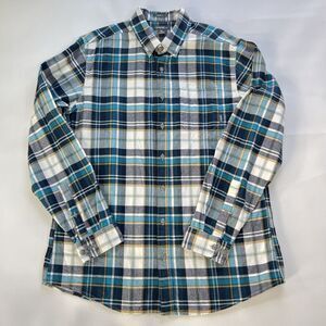 Eddie Bauer Eddie's Favorite Classic-Fit Flannel Button-Down Shirt Men's Size TL